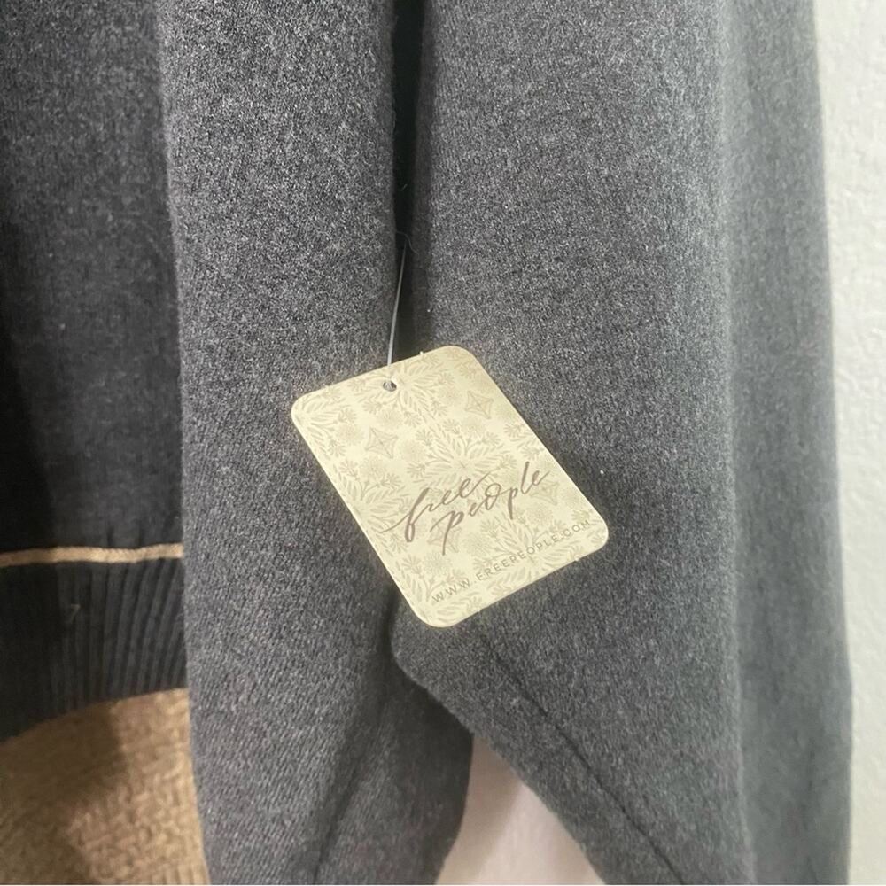 Free People We The Free Midnight Pullover Gray Combo Large New - Picture 8 of 13